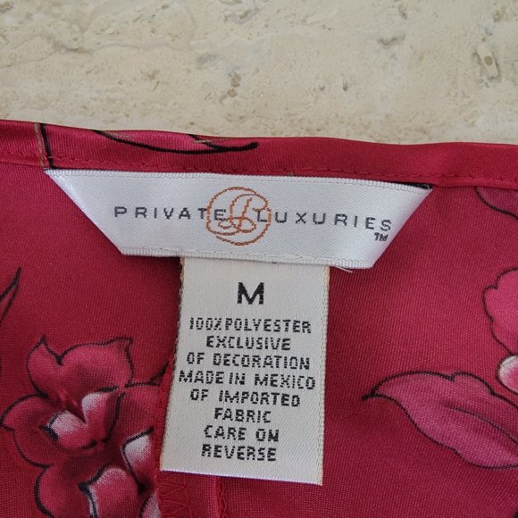 Private Luxuries Nightgown Wine Color with Flowers NWT - Picture 4 of 4